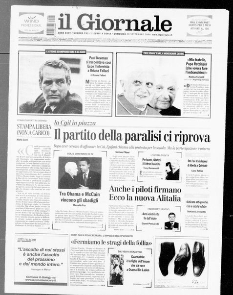 Il giornale : quotidiano del mattino